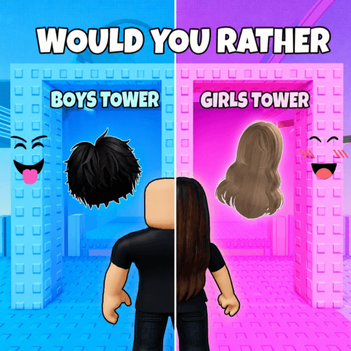 Would You Rather: Boys & Girls Outfit Tower! Roblox gameplay screenshot