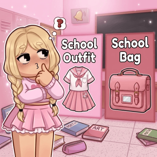 Would You Rather: School Outfit Tower! Roblox game thumbnail