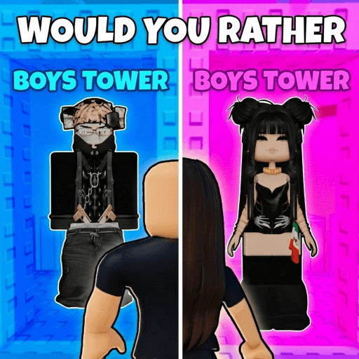Would You Rather: Pilchero Outfit Tower! Roblox game thumbnail