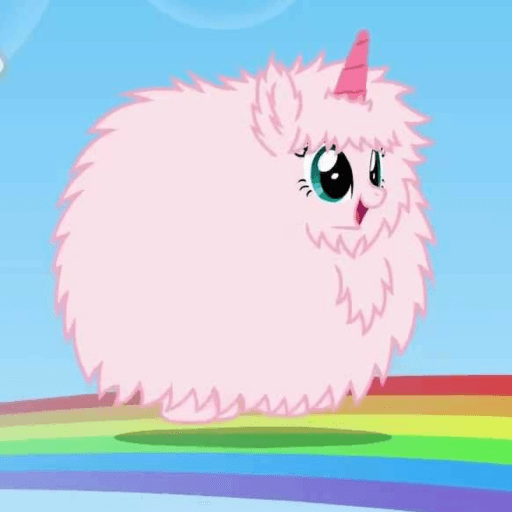rainbow stairs to become a pink fluffy unicorn
