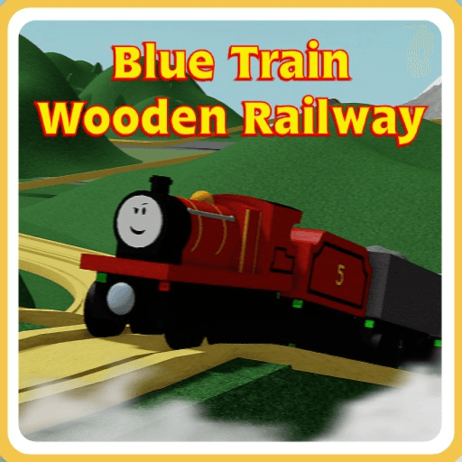 Blue Train Wooden Railway World Roblox game thumbnail