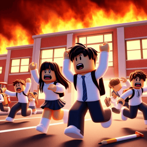 School Fire Alarm Roblox game thumbnail