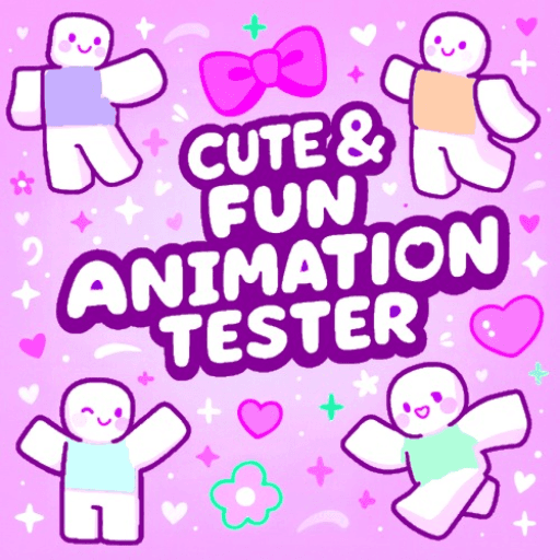 Cute & Fun Animation Tester {Emotes} Roblox game thumbnail