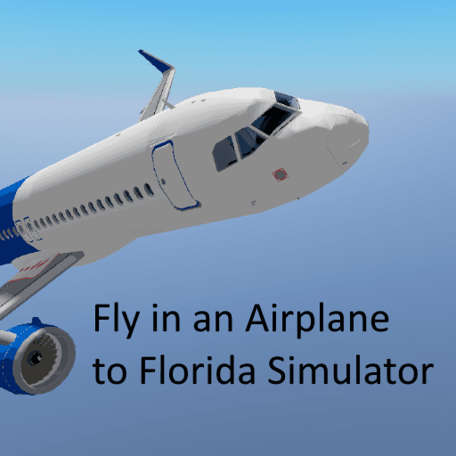 Fly in an airplane to Florida simulator. Roblox game thumbnail