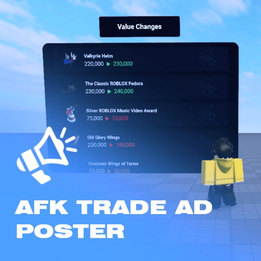 Post Rolimon Trade Ads While AFK Roblox game stats