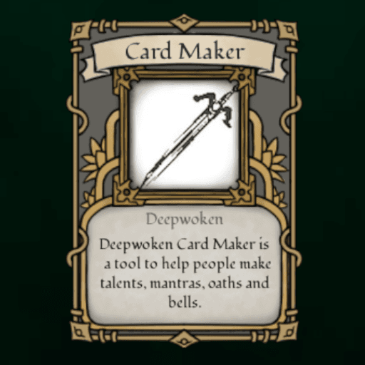 [Custom Cards] Deepwoken Card Maker Roblox gameplay screenshot