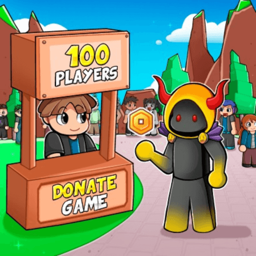 100 players donate game Roblox game thumbnail