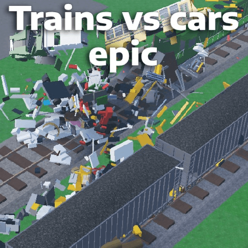 Trains vs cars epic Roblox game thumbnail