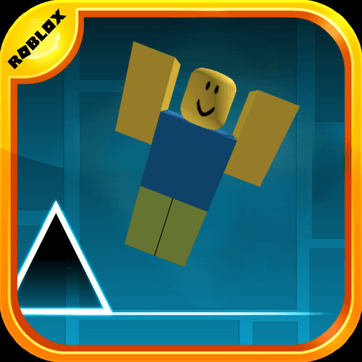 Geometry Dash. Roblox gameplay screenshot