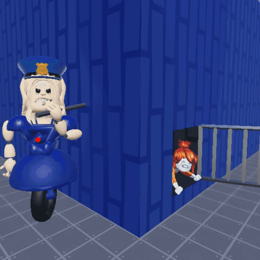 [POLICE GIRL!] BARRY 2 PLAYER ESCAPE PRISON V2! Roblox game thumbnail