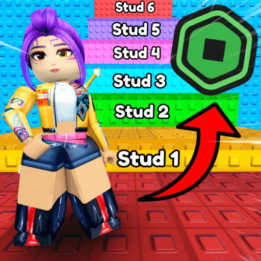 +$10,000 Easy Stud Jumps Obby🏆 Roblox game thumbnail
