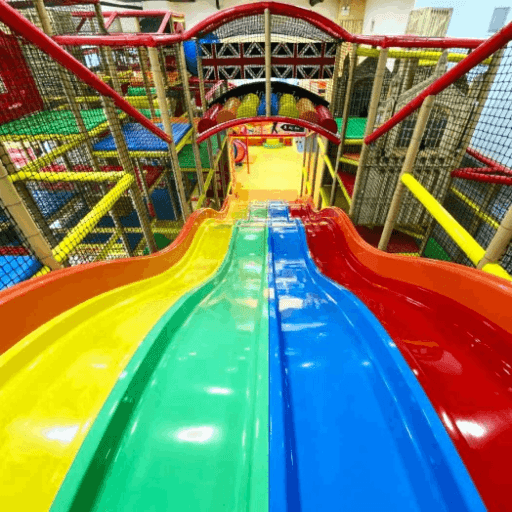 Rainbow Fun Playground World Indoor playground fun Roblox game thumbnail