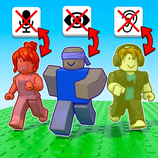 Blind, Mute and Deaf | 3 player obby [BETA] Roblox game thumbnail