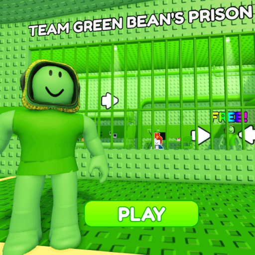 TEAM GREEN BEAN'S PRISON RUN! (Obby) Roblox game thumbnail