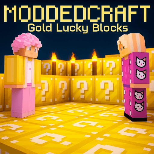 ⛏️ModdedCraft💛 (GOLD LUCKY BLOCKS) Roblox game thumbnail