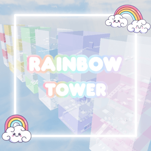 Pastel Rainbow Stage Tower! 🌈 Roblox game thumbnail