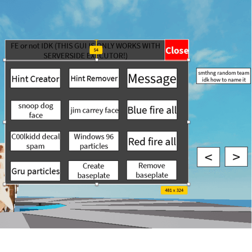 script gui test [WIP] (READ DESCRIPTION) Roblox gameplay screenshot