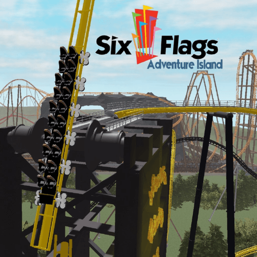 (NEW COASTER) Six Flags Adventure Island Roblox game stats