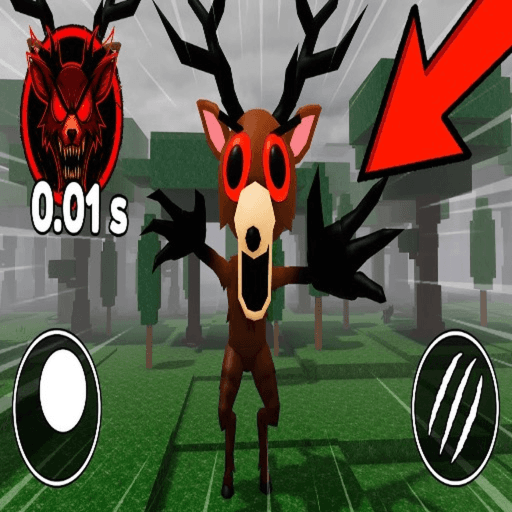 Hop Into 99 Nights in The Forest EVIL DEER! Roblox game thumbnail