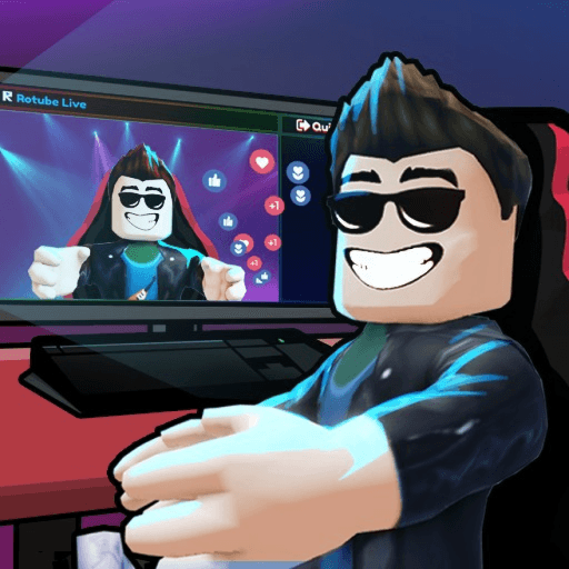 Rotube Live Stream Simulator  Roblox game thumbnail