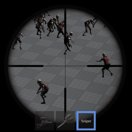 Sniper VS Zombie Roblox gameplay screenshot