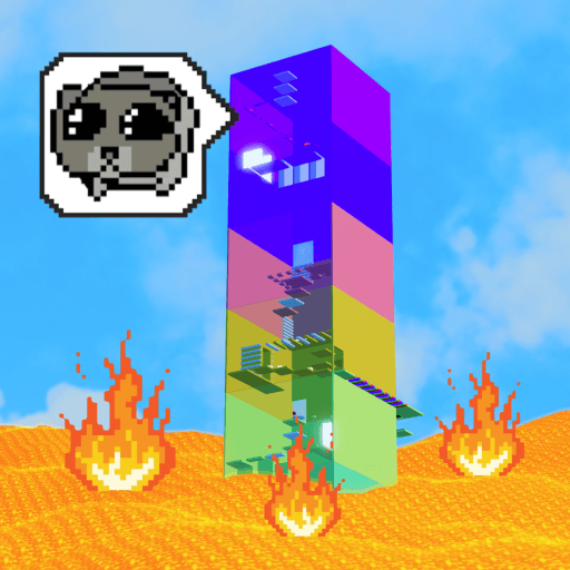 Tower But Floor is LAVA Roblox game thumbnail