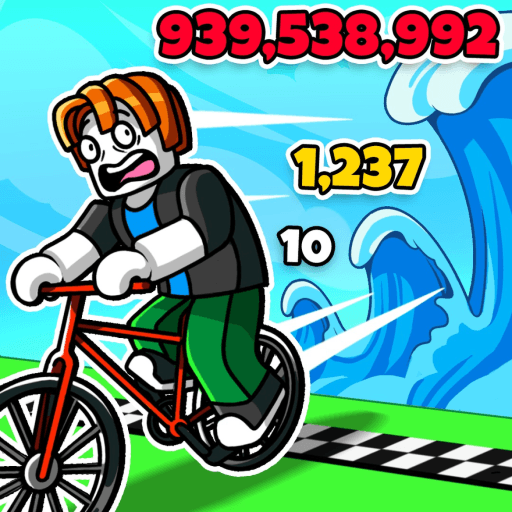 [RACE] Escape the Tsunami on Bike Roblox gameplay screenshot