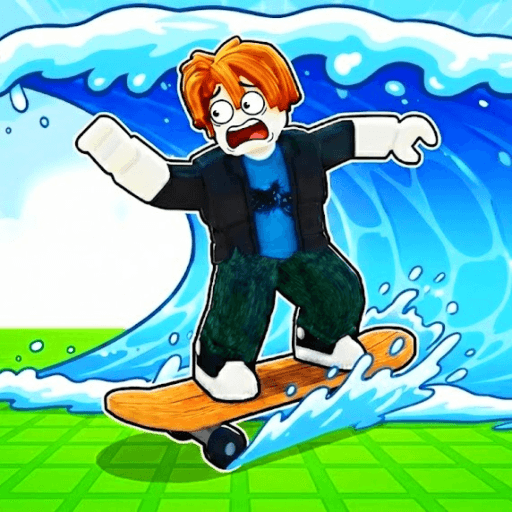 🛹Escape Tsunami on Skateboard Roblox game thumbnail