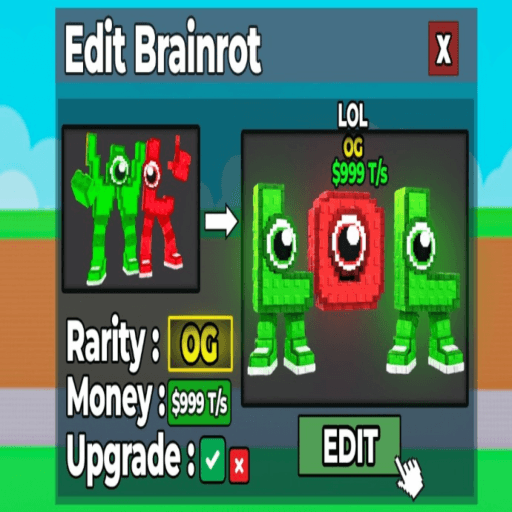 🔥OP FREE PANEL🌈 Steal A Brainrot: EDIT BRAINROTS Roblox game thumbnail