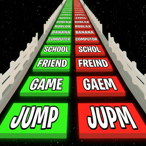 Spelling Glass Bridge 🔊 Roblox gameplay screenshot