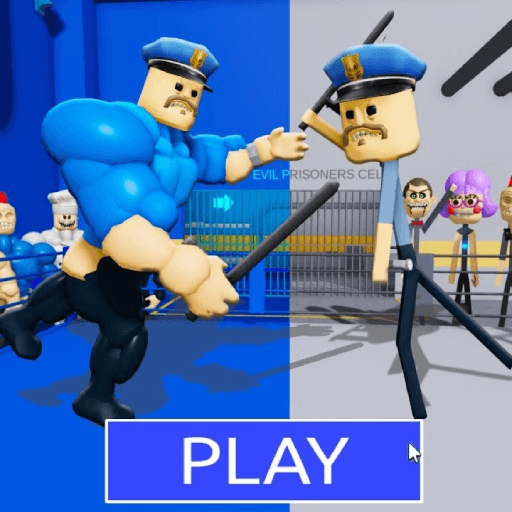 STRONG VS WEAK POLICE PRISON RUN! (Obby) Roblox gameplay screenshot