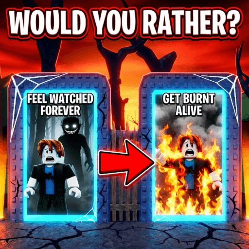 Would you rather but it happens HORROR 💀 Roblox game thumbnail